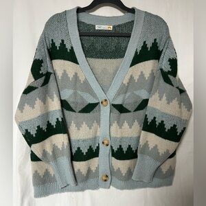 C & C Patterned Cardigan Sweater